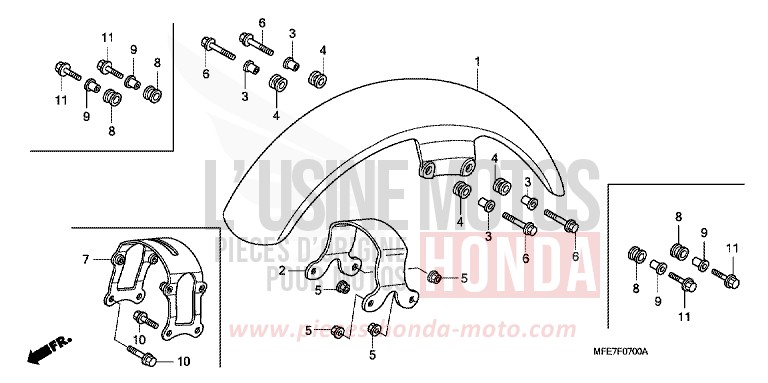 AILE AVANT de Shadow Aero CANDY GLORY RED-U (R101) de 2007